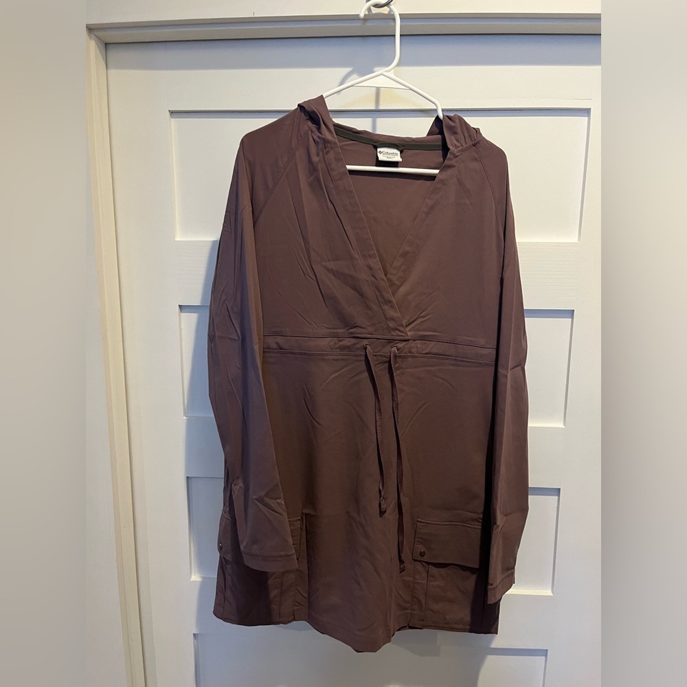 Columbia Omni Shield Women's Athletic Dress Hooded Pockets Stretch Long Sleeve L